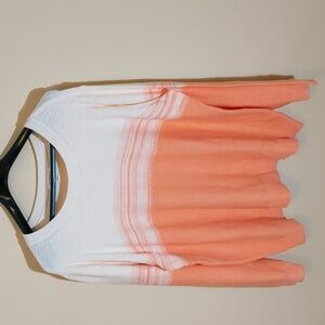 Joe Fresh| NWT Orange and White Crew Neck Sweater With Stripes